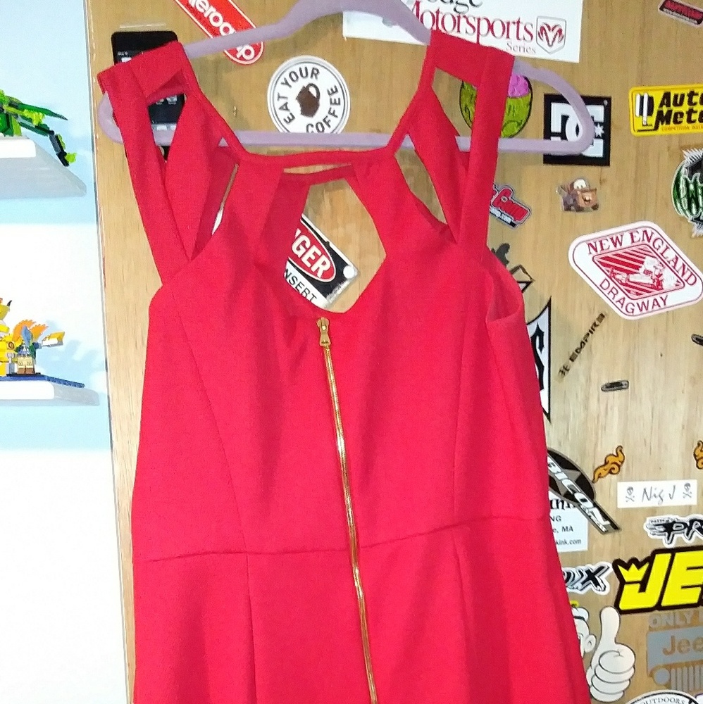 Red knee length Betsy Johnson Dress